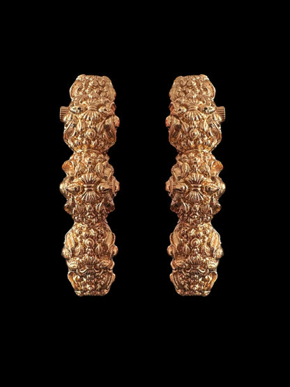 B812 Antique gold plated bangles - openable ( 2.4//2.6) ( READY TO SHIP )