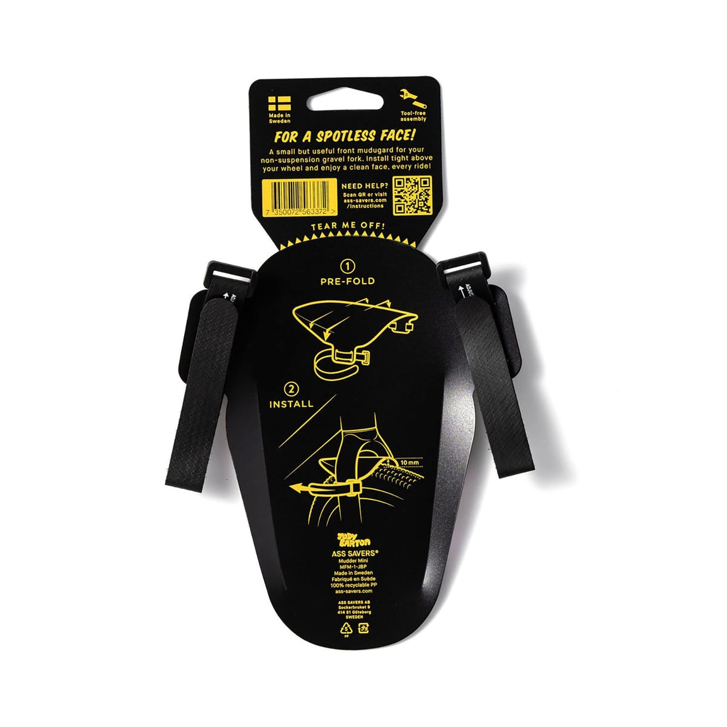 ASS SAVERS - Mudder Mini - Front Fender, 32-55mm - Triathlete Store