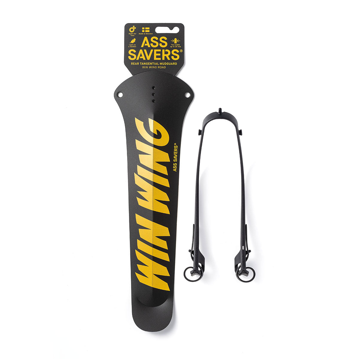 Ass Savers Win Wing 2 Road Rear Mudguard w/ Black Wishbone - Triathlete Store