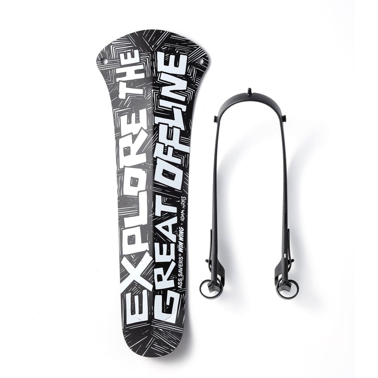 Ass Savers Win Wing 2 Gravel Rear Mudguard w/ Black Wishbone - Triathlete Store