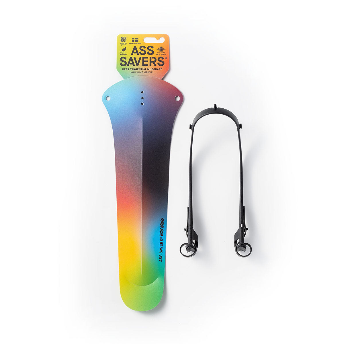 Ass Savers Win Wing 2 Gravel Rear Mudguard w/ Black Wishbone - Triathlete Store