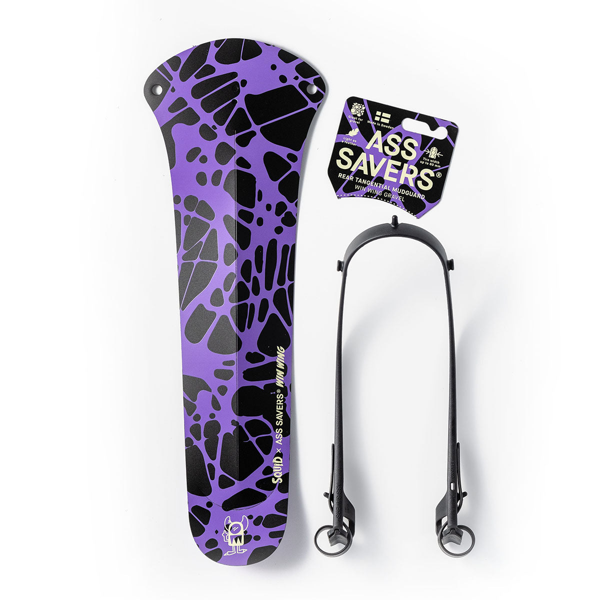 Ass Savers Win Wing 2 Gravel Rear Mudguard w/ Black Wishbone - Triathlete Store