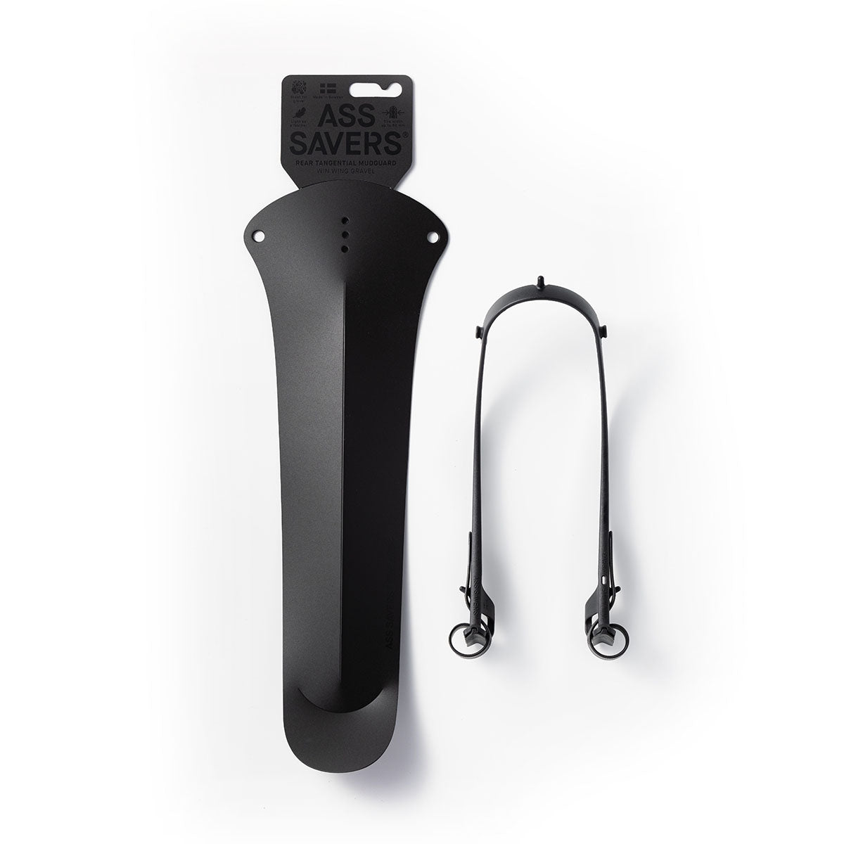 Ass Savers Win Wing 2 Gravel Rear Mudguard w/ Black Wishbone - Triathlete Store