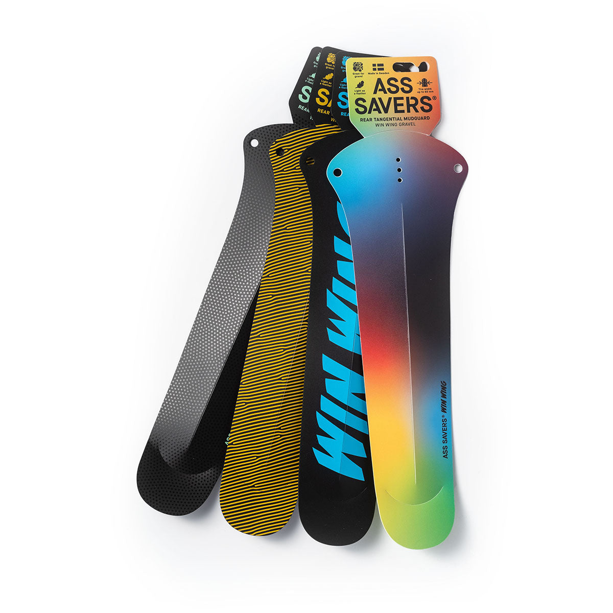 Ass Savers Win Wing 2 Gravel Rear Mudguard w/ Black Wishbone - Triathlete Store