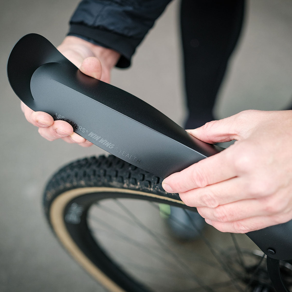 Ass Savers Win Wing 2 Gravel Rear Mudguard w/ Black Wishbone - Triathlete Store