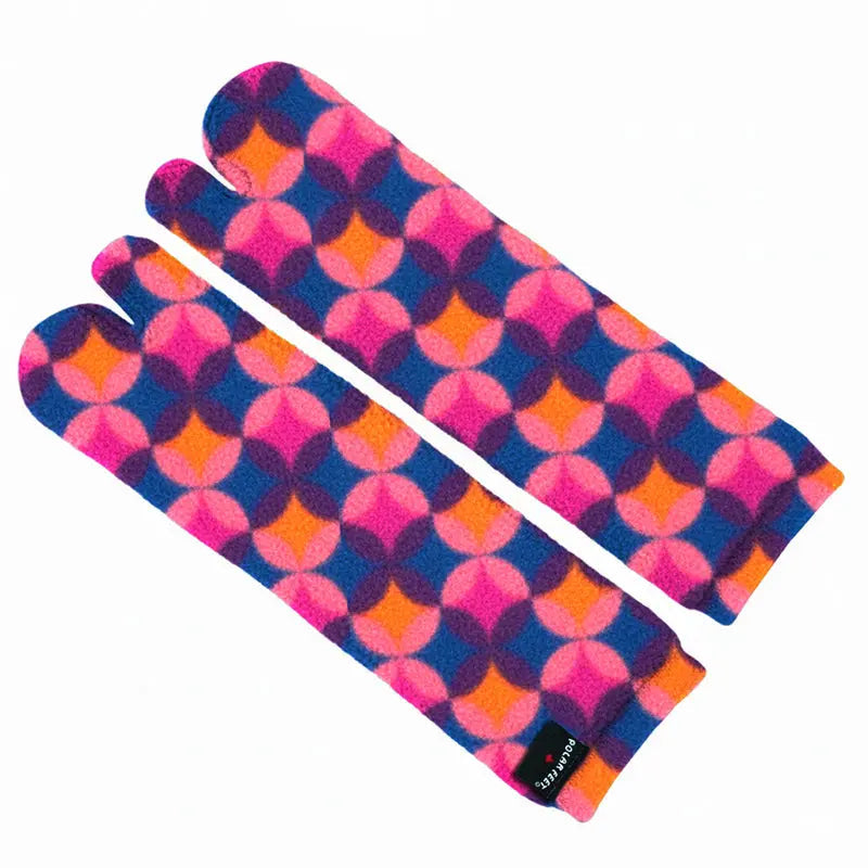 Polar Feet Fleece Tabi Socks - Art Deco