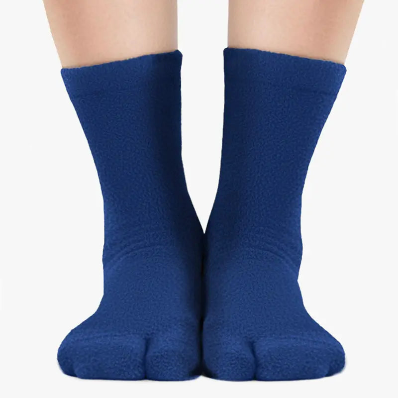 Polar Feet Fleece Tabi Socks - Denim