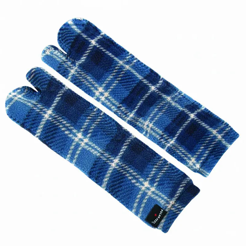 Polar Feet Fleece Tabi Socks - Flannel