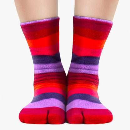 Polar Feet Fleece Tabi Socks - Jellybean