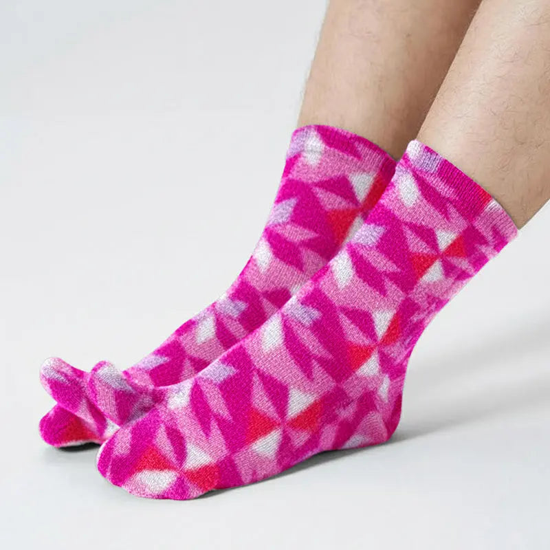 Polar Feet Fleece Tabi Socks - Kaleidoscope