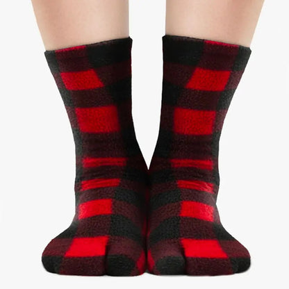 Polar Feet Fleece Tabi Socks - Lumberjack