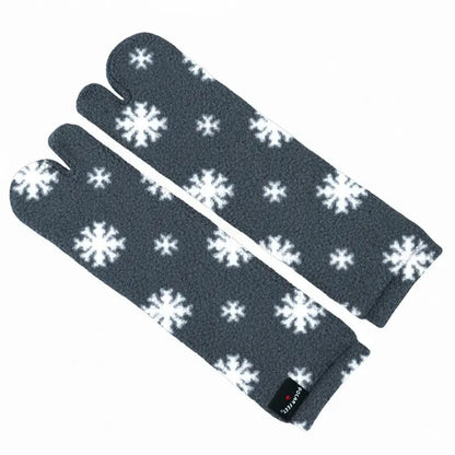 Polar Feet Fleece Tabi Socks - Snow