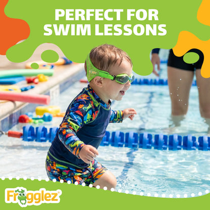 Solid Green Explorerz Kids Swim Goggles