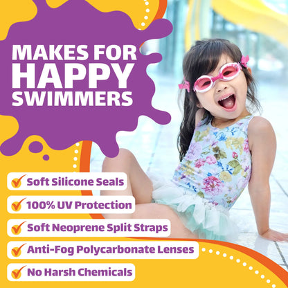 Solid Green Explorerz Kids Swim Goggles