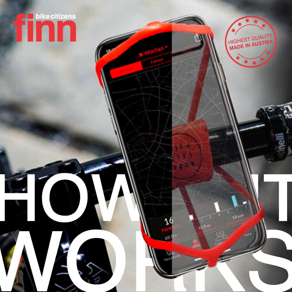 FINN - Universal Bicycle Phone Mount - Transparent