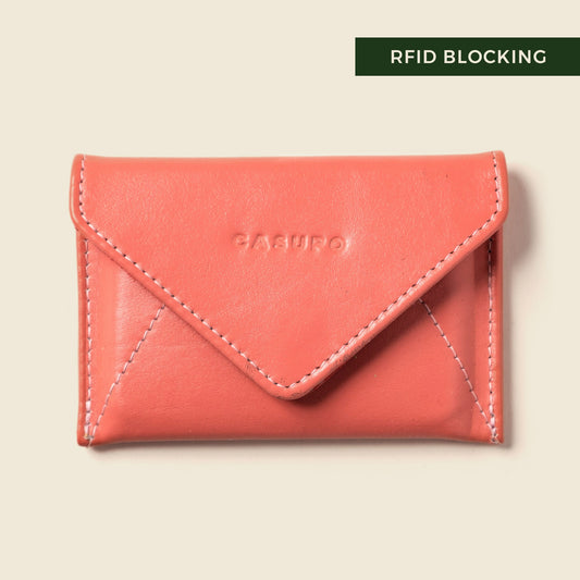 Mini Envelope Wallet With RFID protection - Pastel Pink