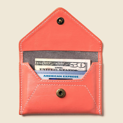 Mini Envelope Wallet With RFID protection - Pastel Pink