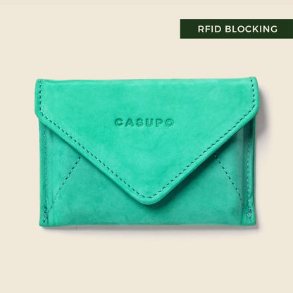 Mini Envelope Wallet With RFID protection - Mint