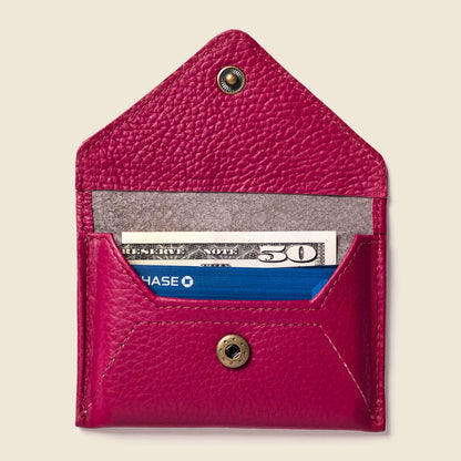 Mini Envelope Wallet With RFID protection - Berry