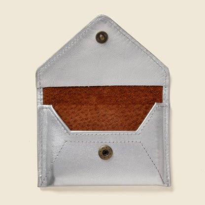 Mini Envelope Wallet With RFID protection - Silver