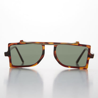 Grunge Safety Flat Lens Steampunk Vintage Sunglass - Flash