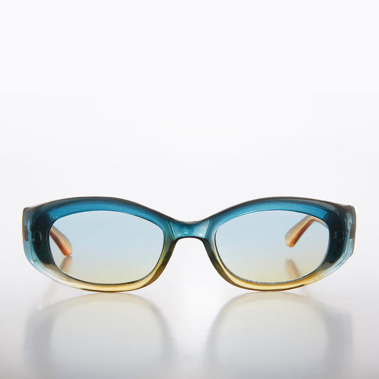 Color Lens Sleek Cat Eye Vintage Sunglasses - Flavia