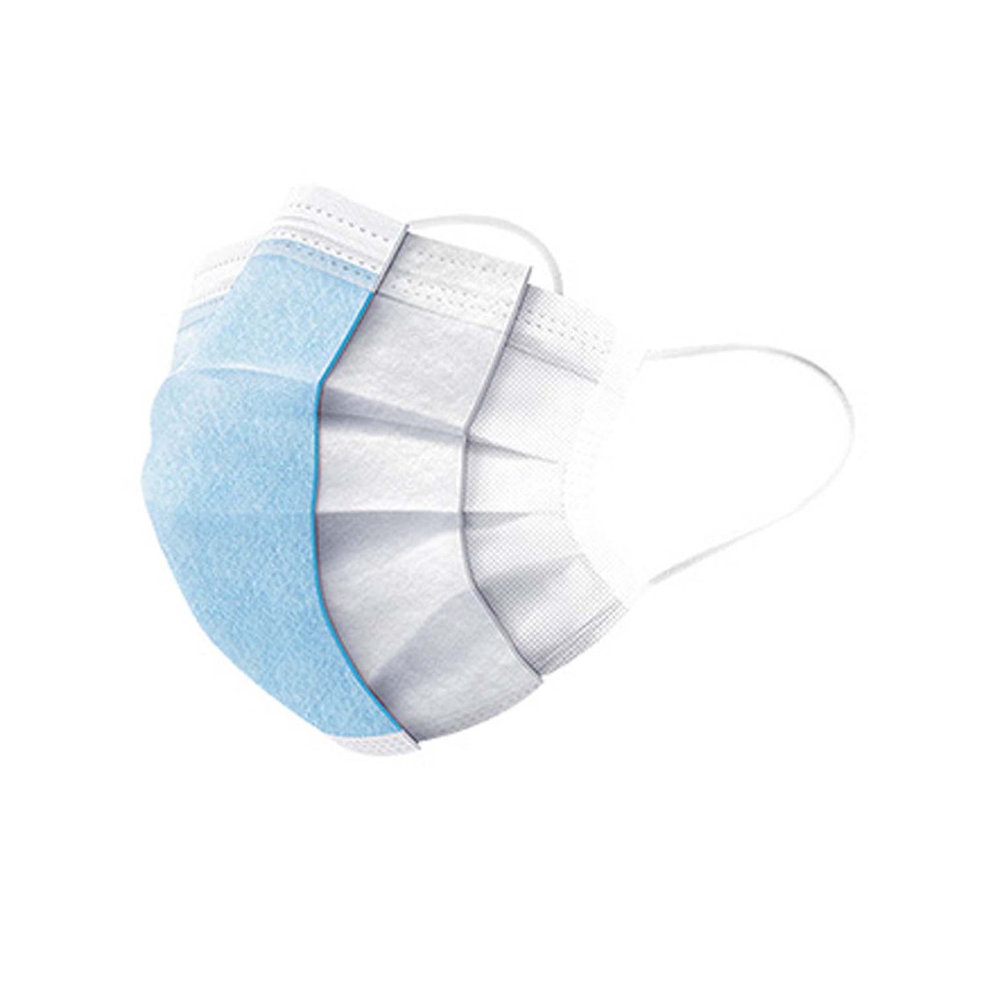 Disposable 3-ply Face Mask with Ear Loop, blue, Box of 50