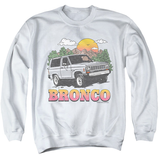Ford Bronco Bronco In The Mountains Mens Crewneck Sweatshirt White
