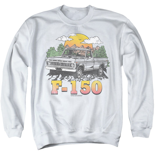 Ford Bronco F150 Mountain Ride Mens Crewneck Sweatshirt White