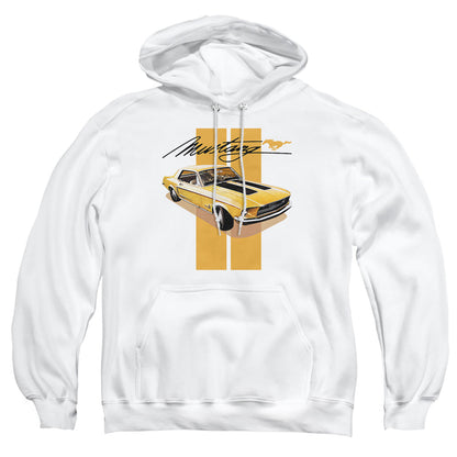 Ford Mustang Stang Stripes Mens Hoodie White