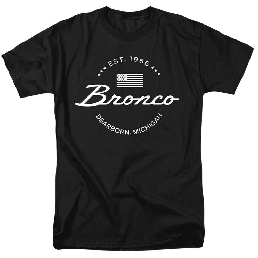 Ford Bronco Established Date Mens T Shirt Black Officially Licensed