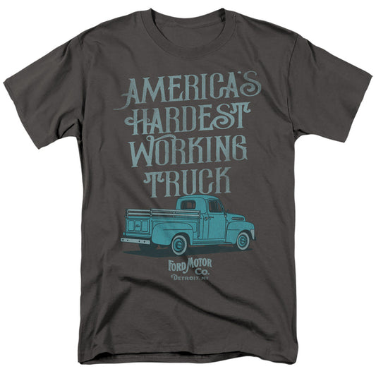 Ford Vintage America'S Hardest Working Truck Mens T Shirt Charcoal Officially Licensed