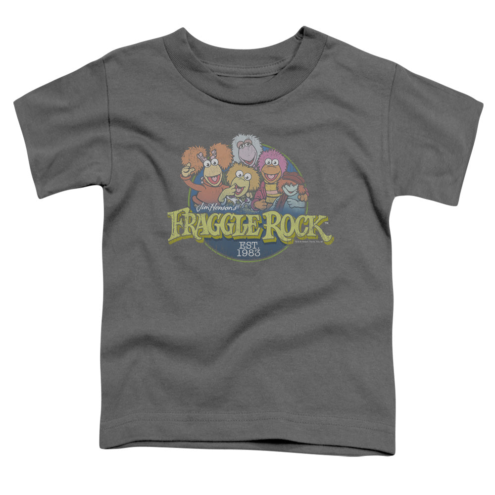 Fraggle Rock Circle Logo Toddler Kids Youth T Shirt Charcoal