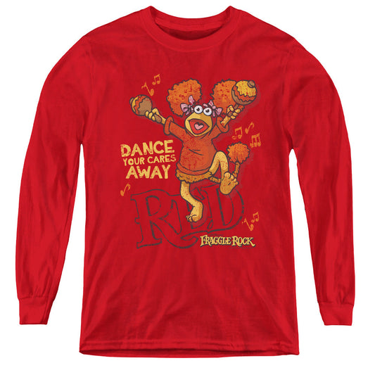 Fraggle Rock Dance Long Sleeve Kids Youth T Shirt Red