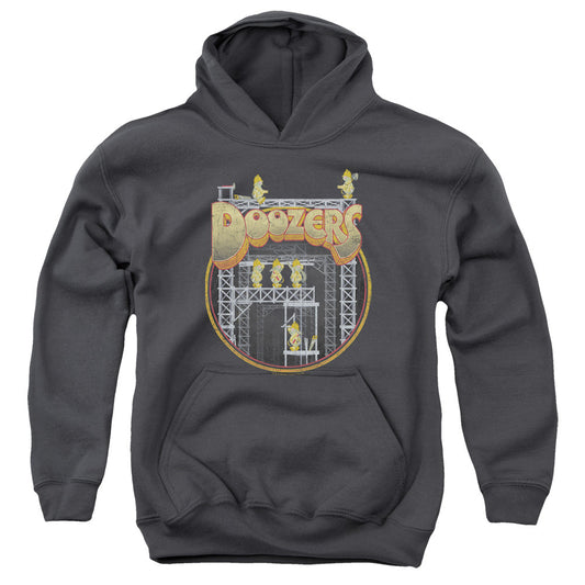 Fraggle Rock Doozers Construction Kids Youth Hoodie Charcoal