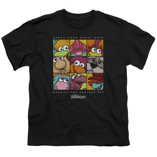 Fraggle Rock Squared Kids Youth T Shirt Black