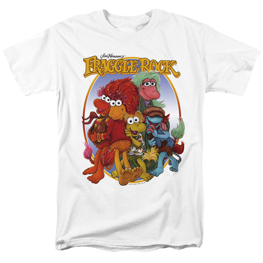 Fraggle Rock Group Hug Mens T Shirt White