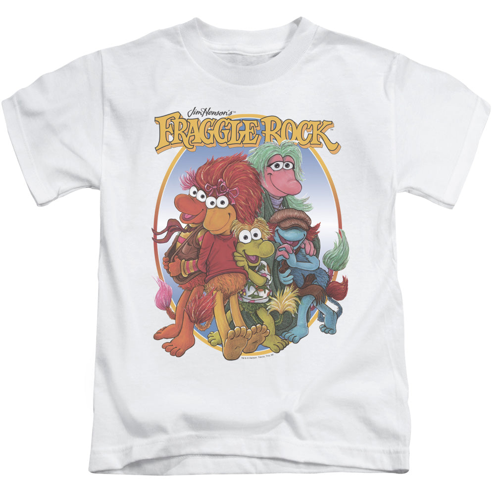 Fraggle Rock Group Hug Juvenile Kids Youth T Shirt White