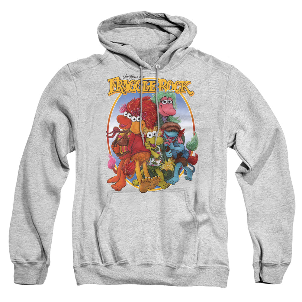 Fraggle Rock Group Hug Mens Hoodie Athletic Heather