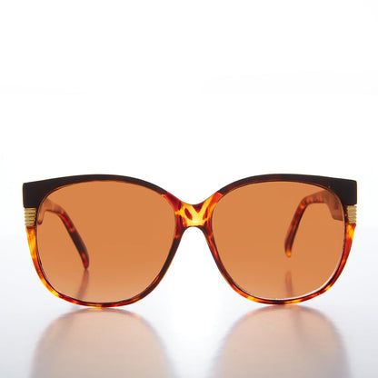 Women's Large Vintage Sunglass With Copper Lens - Frieda