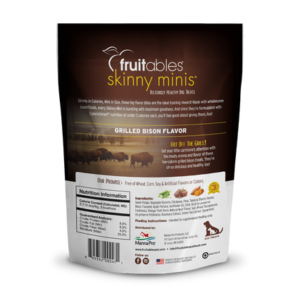 Fruitables Skinny Minis Grilled Bison Dog Treats (5oz)