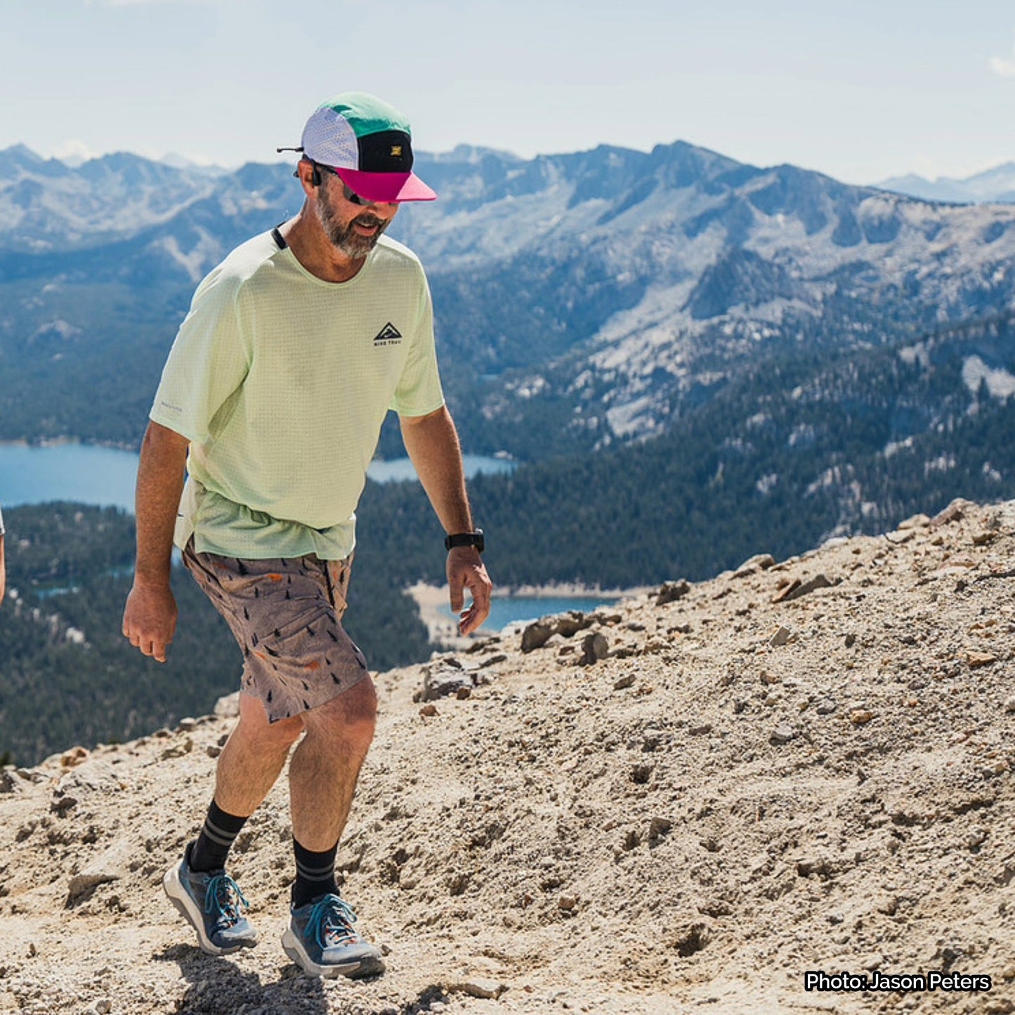 Crushable 5-Panel Camper Hat - Seafoam/Fuchsia
