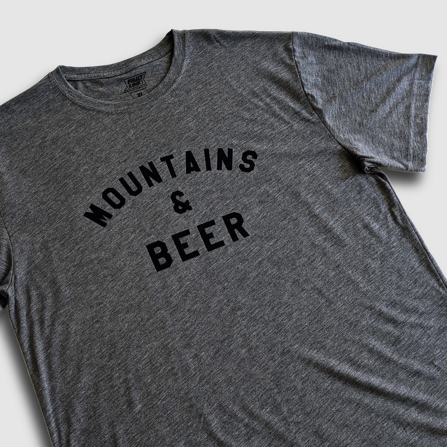 Mountains & Beer Sustainable Tee - Dark Heather Gray