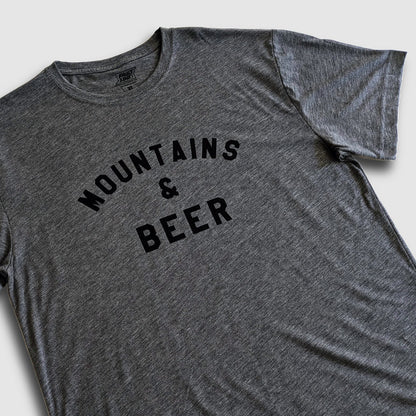 Mountains & Beer Sustainable Tee - Dark Heather Gray