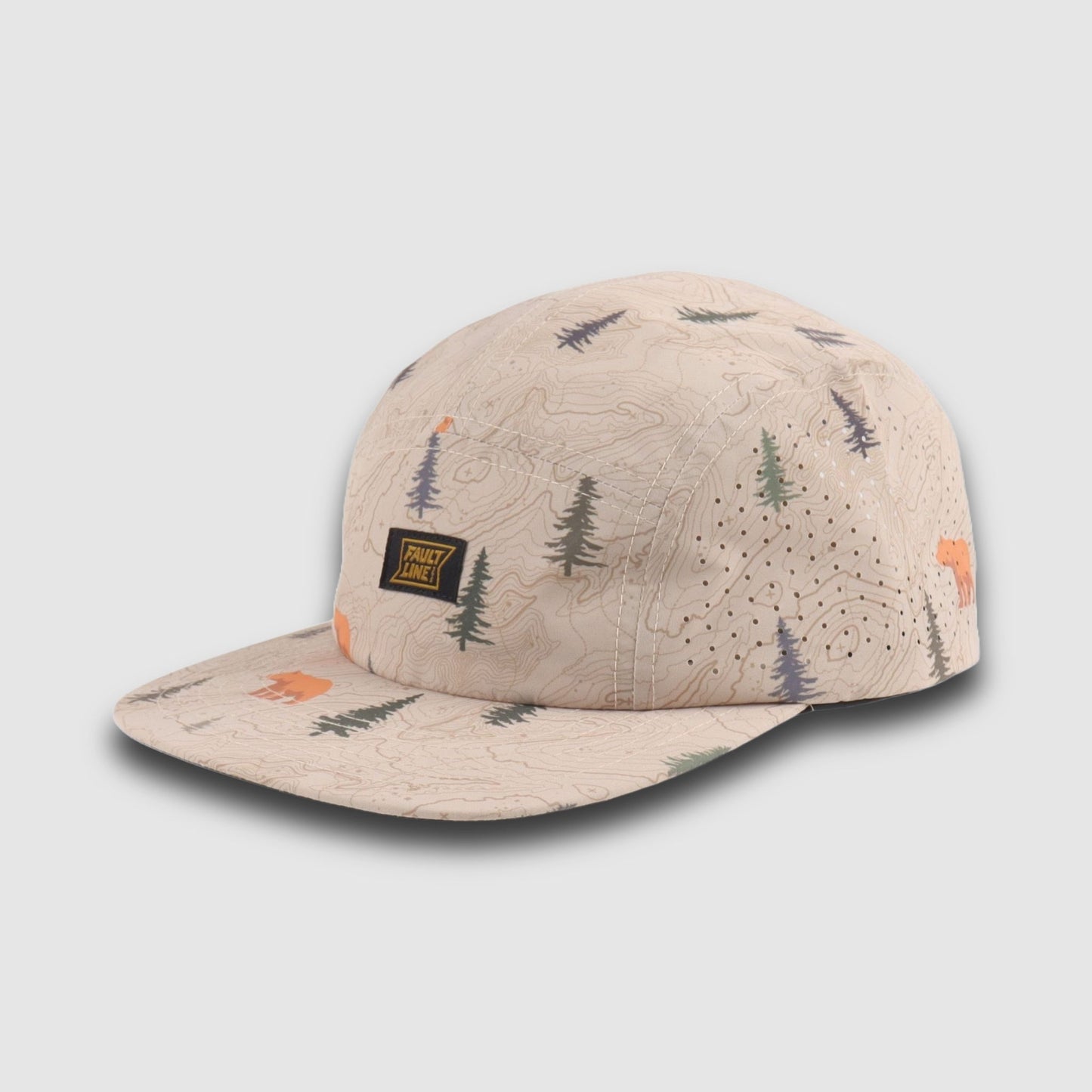 Bridgeport 5-Panel Camper Hat - Khaki/Bear
