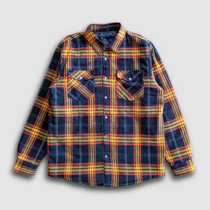 Juniper Insulated Flannel Shacket - Black/Red/Yellow