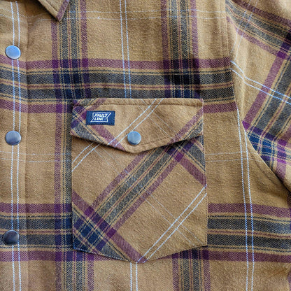 Juniper Insulated Flannel Shirt- Dijon/Maroon