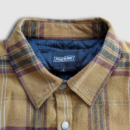 Juniper Insulated Flannel Shirt- Dijon/Maroon