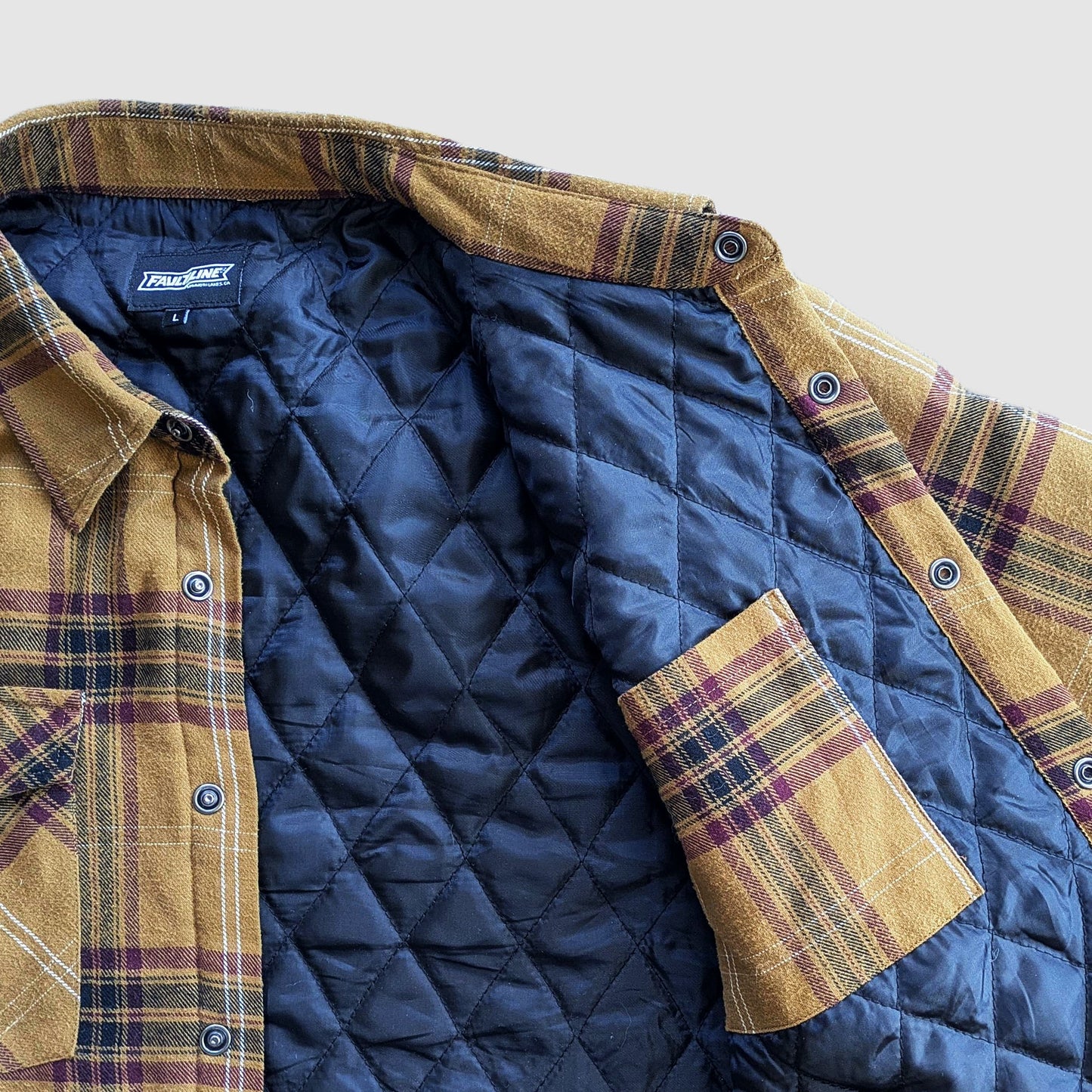 Juniper Insulated Flannel Shirt- Dijon/Maroon