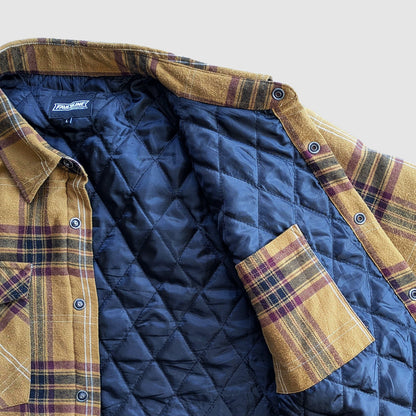 Juniper Insulated Flannel Shirt- Dijon/Maroon